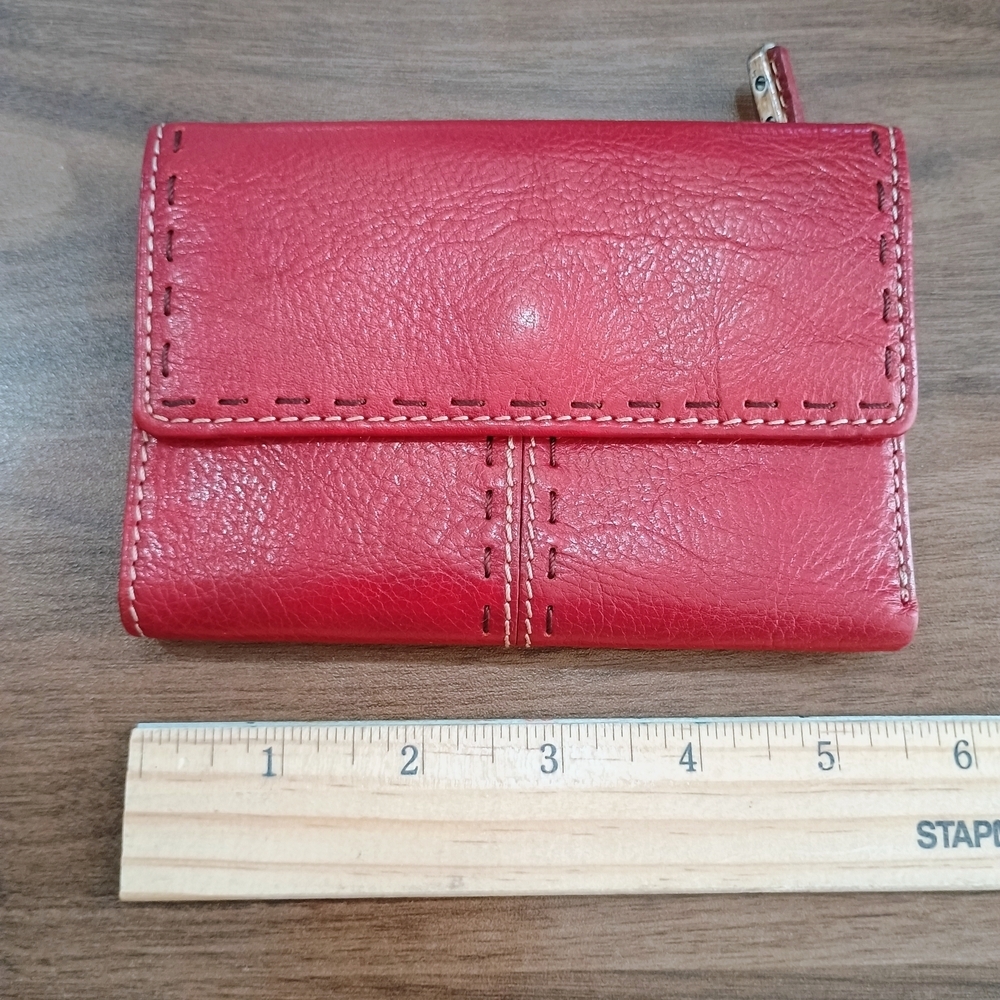 Fossil Red Leather Wallet